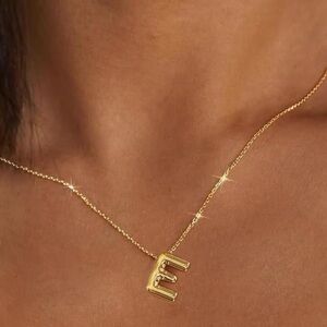 BRAND NEW, STILL IN THE PACKAGE Trendy Bubble Initial Charm and Necklace